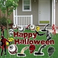 thumbnail image 1 of Happy Halloween Scary Lawn Decoration set of 18, 1 of 9