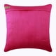 thumbnail image 2 of Funda de almohada rosa fucsia, funda de almohada lisa, 30 x 30 cm (12 x 12 pulgadas), fundas de almohada de seda, tejido de canasta con imitación metálica, moderna, patchwork - Fuchsia N Half, 2 of 5