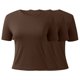 thumbnail image 5 of Camiseta básica de manga corta ajustada para mujer: camiseta de poliéster ajustada, top informal de verano, tallas S-XXL, estampado floral, apta para múltiples ocasiones, 5 of 6