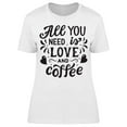 thumbnail image 1 of All The Love For The Coffee T-Shirt Women -Image by Shutterstock Women T-Shirt, Female Medium, 1 of 2