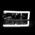 thumbnail image 3 of Spec D Tuning LBLH-SIV99-G3-RS Chrome Housing Clear Lens Headlight with LED Bar for 1999-2002 Chevrolet Silverado 1500-2500, 3 of 7