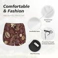 thumbnail image 6 of Lsque Coffee and Flowers Printed Women's Running Shorts with Liner Pockets,Elastic Quick Dry Workout Athletic Gym Yoga Shorts,Womens High Waist Shorts-Medium, 6 of 9