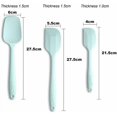 thumbnail image 2 of Silicone Spatula 3‑Piece Set Heat Resistant 600°F Non‑Stick Rubber Spatulas with Stainless Steel Core ALLWIN HOUSEWARE Large Spatula, Spoonula & Mini Spatula for Cooking & Baking, Macaron Navy, 2 of 6