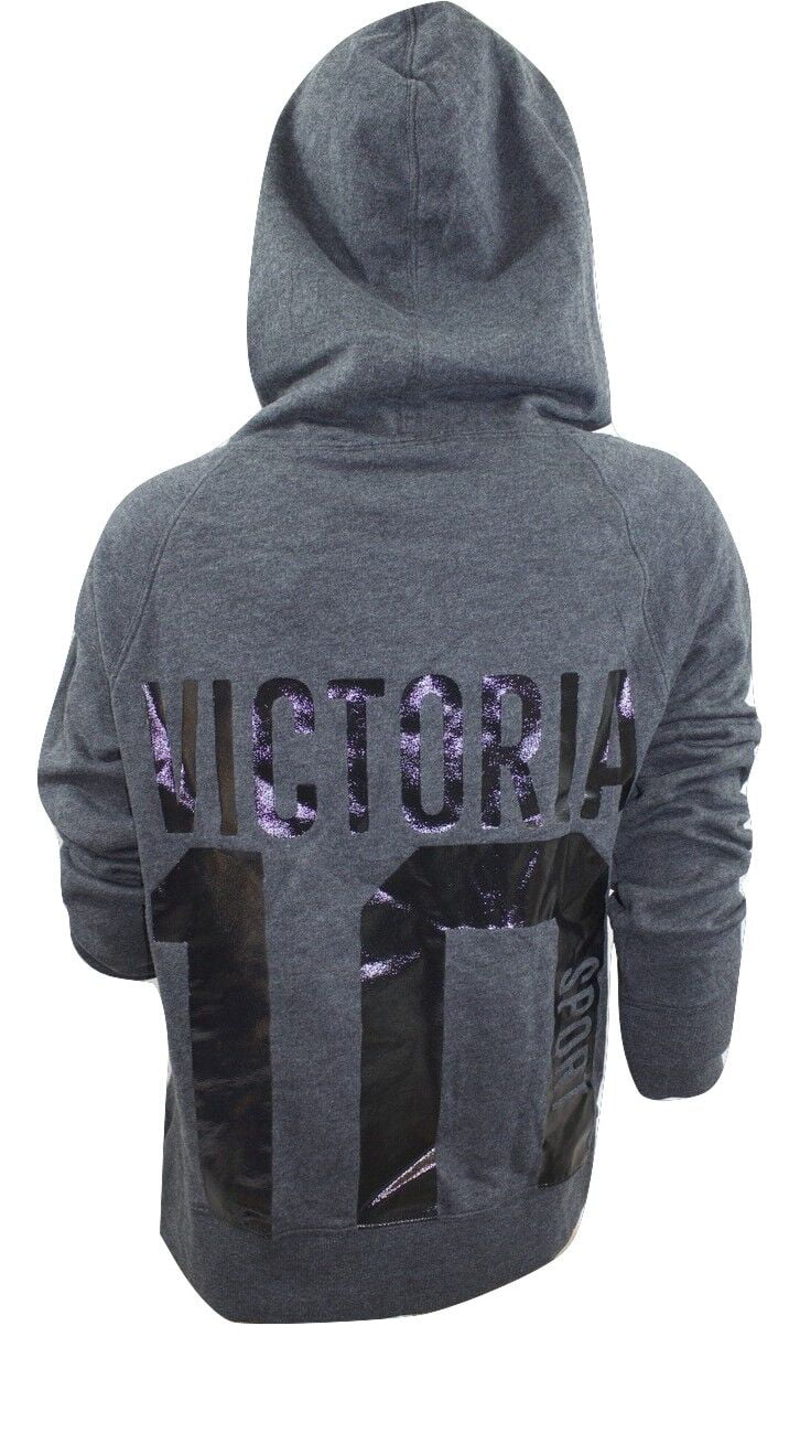 Victoria's Secret VSX Sport Athletic Crossover Pullover Hoodie Gray Medium NWT