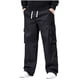 thumbnail image 3 of Ceisia Men's Trendy Plus Size Gift Elastic Drawstring Waist Loose Wide Leg Straight Jeans with Pockets, 3 of 5