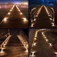 thumbnail image 6 of 2 Pack Solar Driveway Lights Outdoor, IP68 Waterproof Solar Powered Driveway Marker Deck Dock Lights for Steps Pathway Walkway Sidewalk Garden Yard Stair, Warm White, 6 of 6