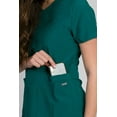 thumbnail image 3 of Medgear Celeste Women's Stretch Scrubs Set with Cross Over Neckline Top and Slim Leg Pants, 3 of 4
