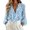 Blue, variant on Women's Polka Dots Blouses Ruffle Long Sleeve Business Office Work Shirts Elegant V Neck Button Down Ruffle Tops, Casual Dressy Shirt, Soft Lightweight Flowy Tunic Shirt Daily Travel Outfits
