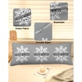 thumbnail image 3 of Hello Winter Throw Pillow Cover, Seasonal Snowflake Grey Christmas Rectangle Decorative Pillow Case Protector Soft Cushion Cover Lumbar Pillowcase for Couch Sofa Bedroom Car Chair Decor 20x54 Inch, 3 of 8