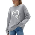 thumbnail image 3 of THDHVS Sweaters for Women,Womens Sweaters,Women's Casual Sweater with Relaxed Fits Long Sleeve and Crew Neck Knit Top Provides Lightweight Warmth for Everyday Comfortable L, 3 of 7