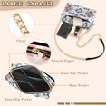 thumbnail image 3 of FORMRS Women Crossbody Purse with Chain Strap Vegan Leather Shoulder Handbag, Navy Blossom Mosaic, 3 of 7