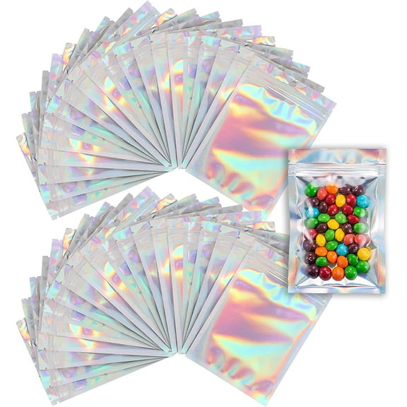 250Pcs Mylar Ziplock Bags, 4x6 Inch Resealable Smell Proof Bags