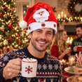 thumbnail image 4 of Leeye 3D Christmas Hats Santa Reindeer Bear Snowman Xmas Party Hat Holiday for Adult 40cm 1pc, 4 of 5