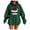 Z02-Green, variant on CAIXIA Oversized Hoodies for Women Pullover Cozy Loose Fit Fall Long Sleeve Tops Novelty Print Oversized Sweatshirts for Women with Kangaroo Pocket Fall Clothes