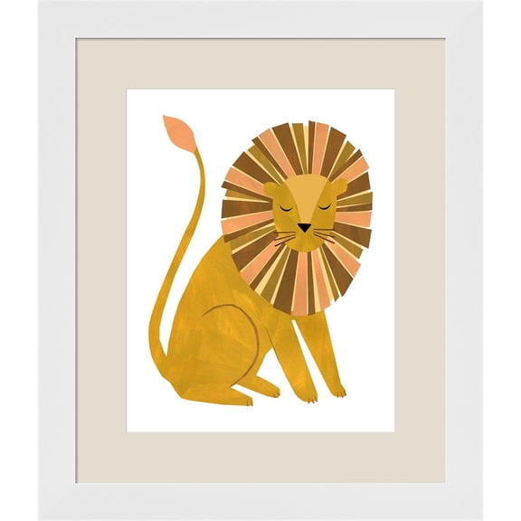 Great Art Now Lion by Emily Kopcik, Framed Wall Art, 15W x 17.75H