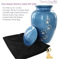 thumbnail image 5 of Trupoint Memorials Blue Large Pet Cremation Urn for Animal Ashes – for Your Special Dog or Cat – for Pets up to 122 Pounds, 5 of 7