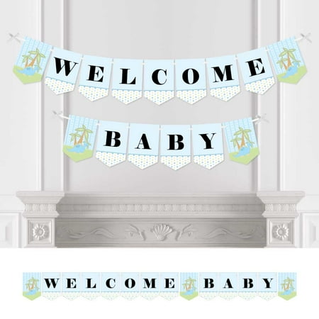 Baby Boy Dinosaur Baby Shower Bunting Banner Blue Party