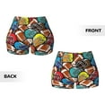 thumbnail image 3 of Sikiie American Football Print Workout Shorts Women Scrunch Butt Gym Shorts Seamless High Waist Tummy Control Yoga Biker Athletic Shorts, 3 of 5