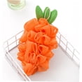 thumbnail image 3 of Carrot Bath Balls Loofah Dish Sponge Bath Loofah Shower Sponges for Women Cartoon Shower Loofahs Shower Accessories Exfoliating Mesh Puff Household Bath Loofah Cartoon Bath Loofah, 3 of 5