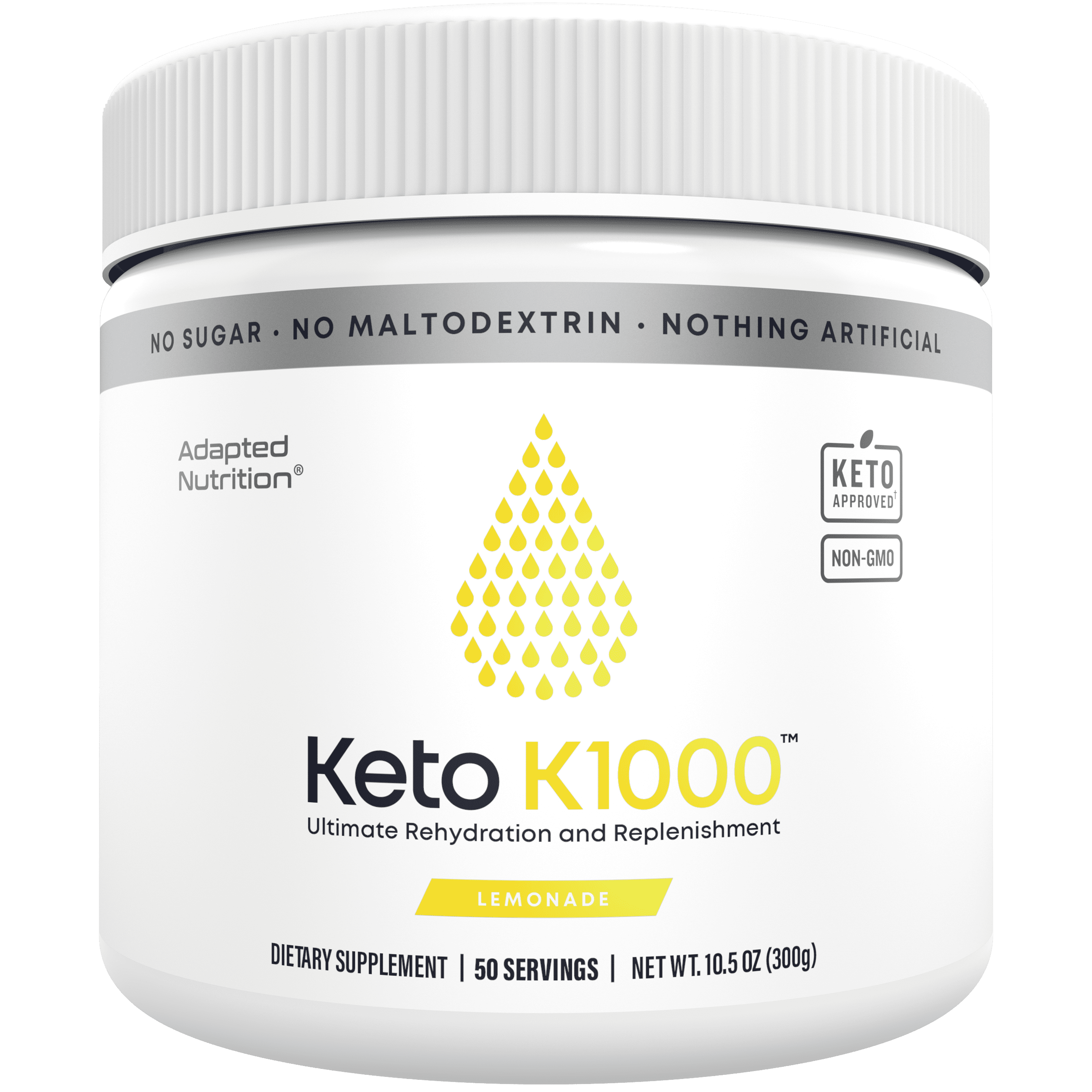 Adapted Nutrition Keto K1000 Lemonade Electrolyte Drink Mix 50