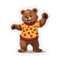 thumbnail image 4 of cartoon Bear Pizza Theme Stickers, Waterproof Bear Pizza Theme Sticker for Water Bottle Laptop Phone Cases Planner Skateboard Luggage Helmet Party Favor Decor, Ideal for Adults Teens Teacher Rewards, 4 of 9