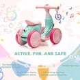 thumbnail image 3 of 6V Electric Baby Balance Bike with Bubble Machine,4 in 1 Toddler Balance Bike w/Remote for 1 Year Old Boys Girls Kids Ride on Toys w/Powered Motor,LED Lights (Green&Red), 3 of 7