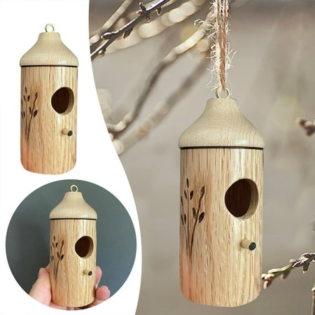 

Wooden Hummingbird Wooden Hummingbird For Nature Lovers Wooden Hummingbird for outside Hanging with Pole