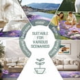thumbnail image 6 of Purple Lavender Outdoor Rug for Patio/Deck/Porch, Non-Slip Large Area Rug 4 x 6 Ft, Spring Watercolor Country Wildflowers Indoor Outdoor Rugs Washable Area Rugs, Reversible Camping Rug Carpet Runner, 6 of 8