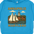thumbnail image 3 of Inktastic Annapolis Maryland Scenic Sailboat Illustration Toddler Hoodie, 3 of 4