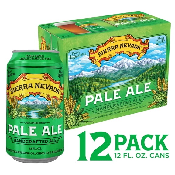 Sierra Nevada Pale Ale Craft Beer, 12 Pack, 12 fl oz Aluminum Cans. 5.6% ABV