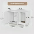 thumbnail image 7 of Homall Hidden Cat Litter Box Enclosure with Scratching Mat Multi-Functional Cat Litter Box Wooden Cat Washroom Furniture, White, 7 of 7