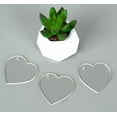thumbnail image 3 of Traceease 2" inches Heart Shape With Hole Clear Acrylic Ornament Blank Transparent Keychain Pendantsfor DIY Crafts Projects - Pack of 25, 3mm Thickness - BH, 3 of 7