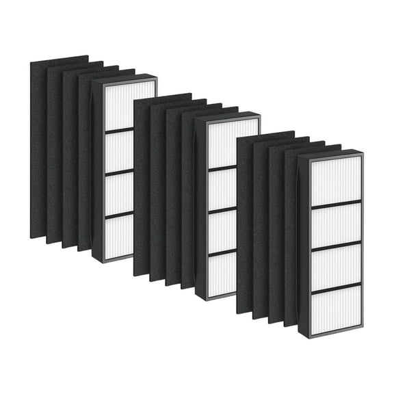 Nispira True HEPA   Activated Carbon Replacement Filters Compatible with Oransi Air Purifier Finn Part RFT9908. 3 Sets