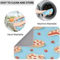 thumbnail image 4 of Absorbent Dish Drying Mat,Food Pizza Pattern 16*18inch Dish Drying Mat for Kitchen Counter Microfiber Absorbent Dish Draining Reusable Washable Extra, 4 of 6