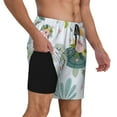 thumbnail image 3 of Haiem Turtle and Sea Life Mens Swim Trunks with Compression Liner 2 in 1 Swimming Shorts Stretch Swimwear Quick Dry,Board Shorts-XX-Large, 3 of 9