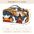 thumbnail image 4 of FORMRS Makeup Bag Travel Cosmetic Organizer for Women Fold Flat Zipper Pouch with Handle, Abstract Wavy, 4 of 8