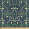 thumbnail image 2 of Ambesonne Art Deco Fabric by the Yard Upholstery, Abstract Geometric Plot, 1 Yard, Dark Indigo and Pale Camel, 2 of 5