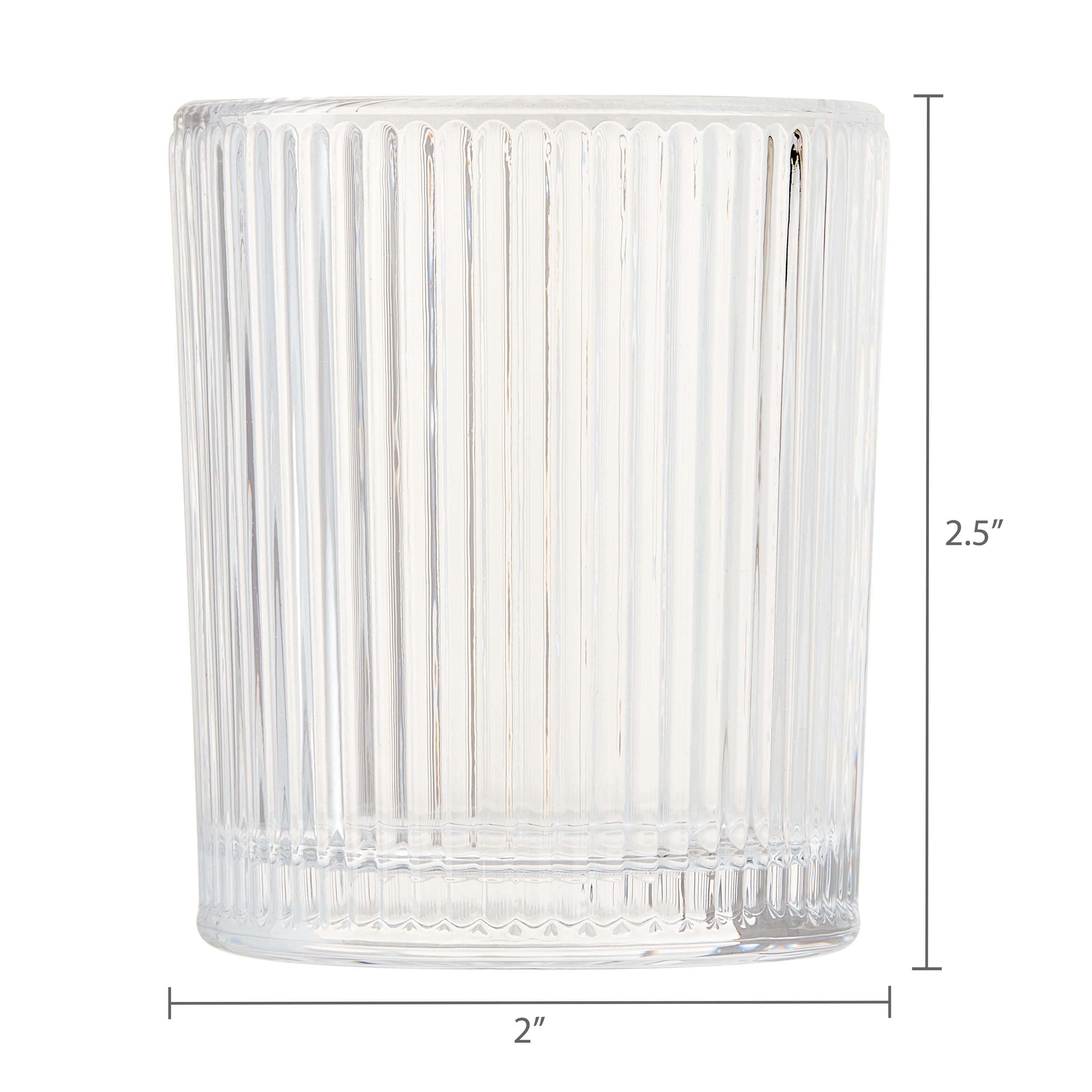 9 Count, 2.1 x 2.5 IN Clear Glass Votive Candle Holders, by Way To Celebrate