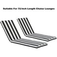 thumbnail image 6 of Unique Choice 74.4"L x 22.05"W x 2.76"H Chaise Lounge Cushion, Outdoor Indoor Patio Polyester Chair Cushion,Black Striped 2PCS, 6 of 6