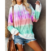 Women's Fashion Casual Tie-Dyed Printed Colorful Coat