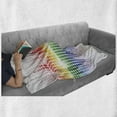 thumbnail image 5 of Music Soft Flannel Fleece Blanket, Rainbow Digital Style Equalizer Amplifier Recording Equipment Night Club Disco Theme, Cozy Plush for Indoor and Outdoor Use, 60" x 80", Multicolor, by Ambesonne, 5 of 5
