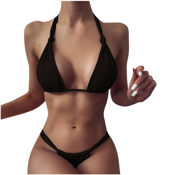 Bikini sexy de dos piezas para mujer, traje de baño con almohadilla de realce, conjunto de ropa de playa Fridja nalpqowj52266