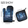 thumbnail image 2 of Yayeee Oven Mitts and Pot Holder Set of 2 Heat Resistant Kitchen Gloves Baking Hot Pad, Window Space, 2 of 5