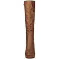 thumbnail image 2 of BLISSFUL STEP Women's Knee High Boots Platform Block Heels Round Toe Zip Boots Brown 10, 2 of 8