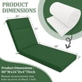 thumbnail image 4 of Snubbull 2 Pack Outdoor Chaise Lounge Cushions, with High-Density Foam, Ties Waterproof & Fade Resistant for Lawn and Pool Lounge Chairs, 80x26x4 inch, Green, 4 of 6