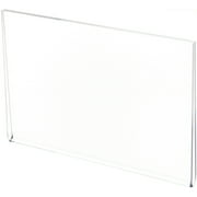 Plymor Clear Acrylic Folder-Style Sign Display Holder / Postcard Protector, 6" W x 4" H (3 Pack)
