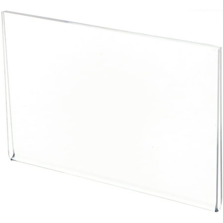 Plymor Clear Acrylic Folder-Style Sign Display Holder / Postcard Protector, 6" W x 4" H (3 Pack)