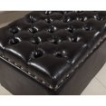 thumbnail image 5 of Nathaniel Home, Bonded Leather Storage Ottoman Bench with Nailhead, Coffee Table for Living Room, Solid Wood Legs, Bedroom Bench for End of Bed, Black, 5 of 7