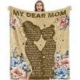 thumbnail image 1 of LHSHID Gifts for Mom from Daughter Mothers Day Birthday Gifts for Mom Mom Gifts Mom Blanket from Daughter Mom Birthday Gifts Presents for Mom Soft Cozy Flannel Throw Blanket 30"x40", 1 of 7