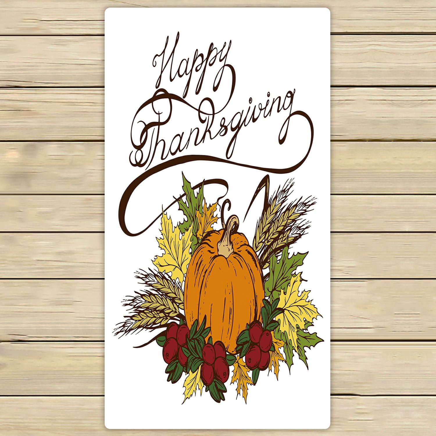 PHFZK Happy Thanksgiving Day Pumpkin Hand Towel Bath Bathroom Shower